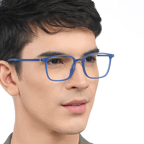 Lenskart Air Online Sky Blue Full Rim Square right side