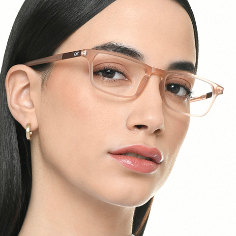 Lenskart Air Online Pink Transparent Full Rim Rectangle right side