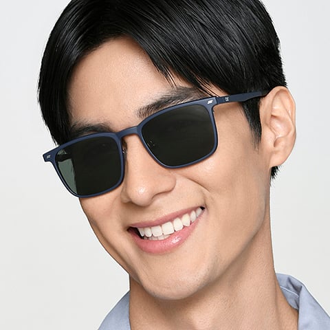Lenskart Air Sky Blue Full Rim Square left side