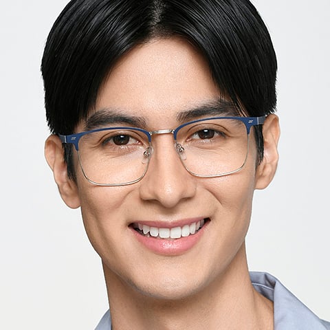 Lenskart Air Sky Blue Full Rim Square right side