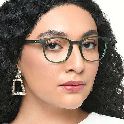 Lenskart Hustlr Green Full Rim Square left side