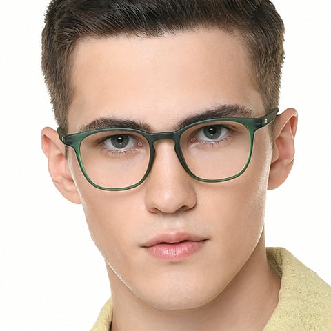 Lenskart Hustlr Green Full Rim Square left side