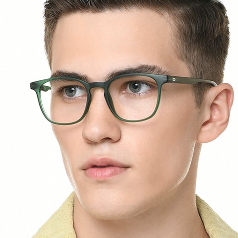 Lenskart Hustlr Green Full Rim Square right side