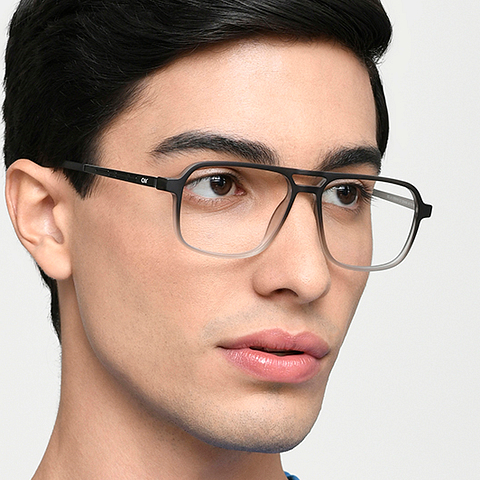 Lenskart Air Online Black Full Rim Aviator left side