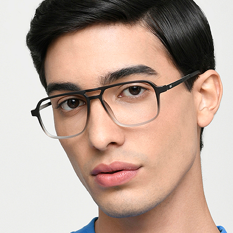 Lenskart Air Online Black Full Rim Aviator right side