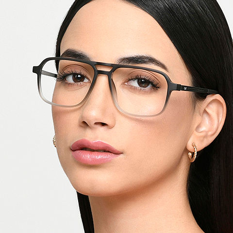Lenskart Air Online Black Full Rim Aviator left side