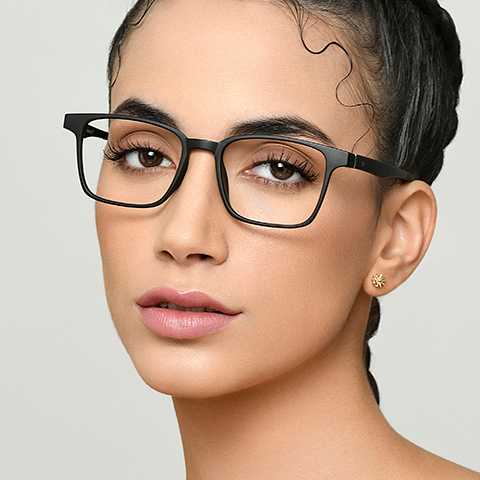 Lenskart Air Online Black Full Rim Square left side