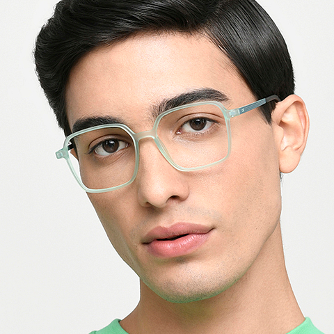 Lenskart Air Online Light Green Full Rim Square right side Lenskart Air Online Light Green Full Rim Square right side
