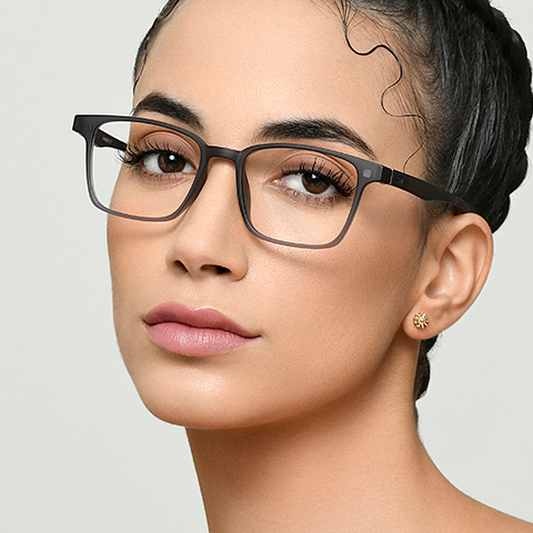 Lenskart Air Light Gray Full Rim Square right side