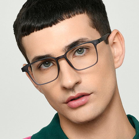 Lenskart Air Light Gray Full Rim Square right side