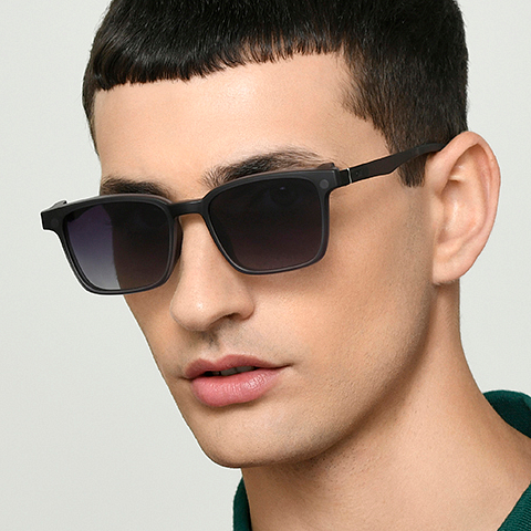 Lenskart Air Light Gray Full Rim Square right side