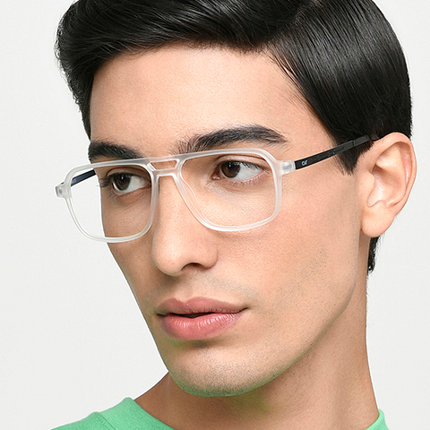 Lenskart Air Online Crystal Transparent Full Rim Aviator right side