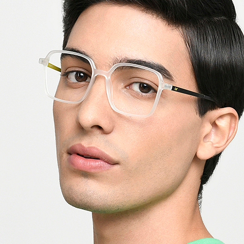 Lenskart Air Online Crystal Transparent Full Rim Square left side