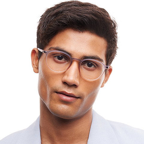 Lenskart Air Online Brown Transparent Full Rim Round right side Lenskart Air Online Brown Transparent Full Rim Round right side