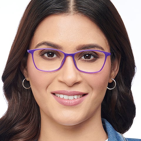 Lenskart Air Online Purple Full Rim Rectangle right side