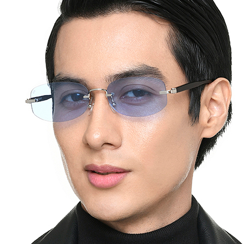 Lenskart Silver Rimless Rectangle right side