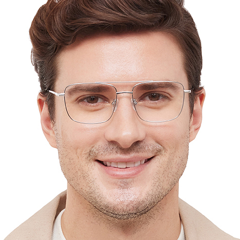 Lenskart Air Silver Full Rim Square right side
