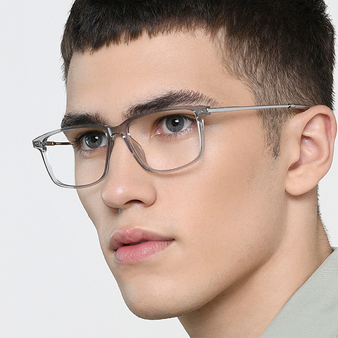 Lenskart Air Silver Full Rim Square right side