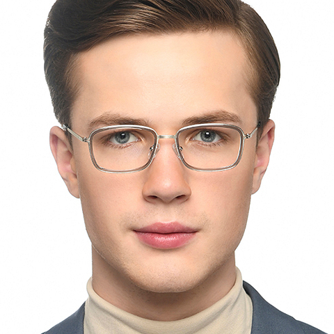 Lenskart Air Online Silver Full Rim Rectangle left side