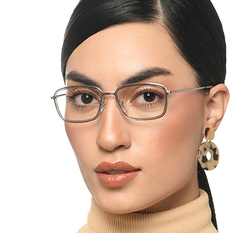 Lenskart Air Online Silver Full Rim Rectangle left side