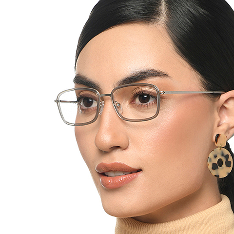 Lenskart Air Online Silver Full Rim Rectangle right side