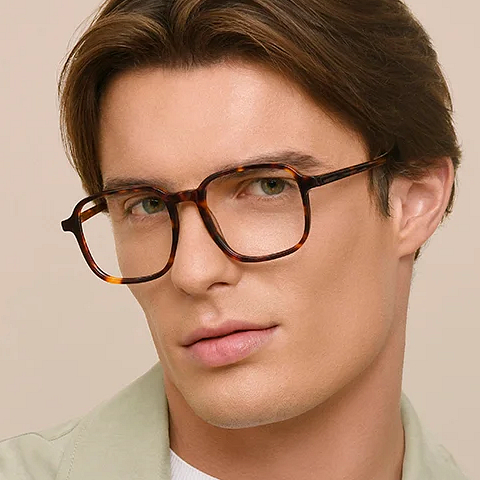 Le Petit Lunetier Tortoise Full Rim Square left side