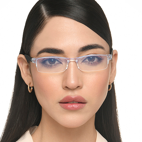 LENSKART BLU READERS Transparent Navy Blue Half Rim Rectangle LENSKART BLU READERS LR E13968 Only for 1 25 Prefitted Powers left side LENSKART BLU READERS Transparent Navy Blue Half Rim Rectangle LENSKART BLU READERS LR E13968 Only for 1 25 Prefitted Powers left side