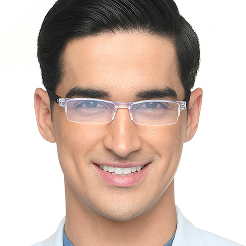 LENSKART BLU READERS Transparent Navy Blue Half Rim Rectangle LENSKART BLU READERS LR E13968 Only for 1 25 Prefitted Powers right side LENSKART BLU READERS Transparent Navy Blue Half Rim Rectangle LENSKART BLU READERS LR E13968 Only for 1 25 Prefitted Powers right side