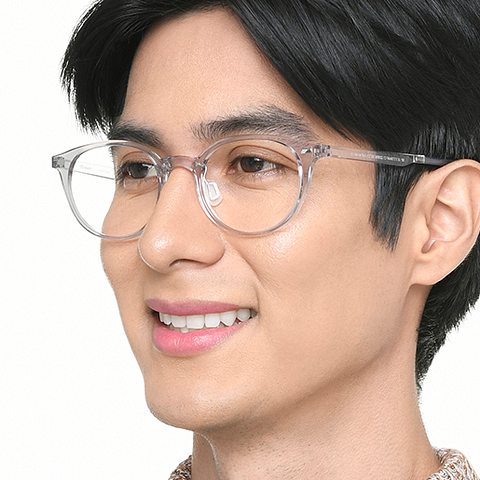 Lenskart Crystal Transparent Full Rim Round left side