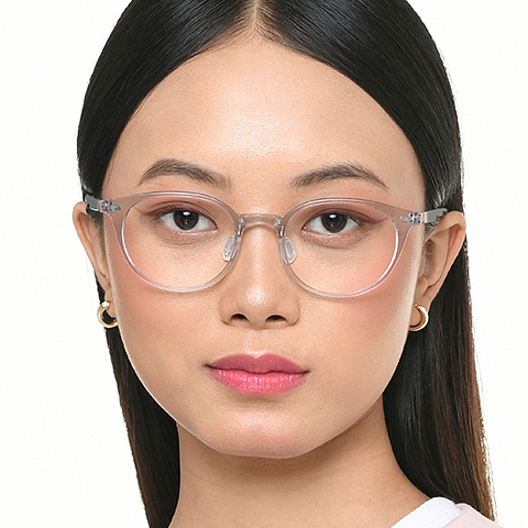 Lenskart Crystal Transparent Full Rim Round left side