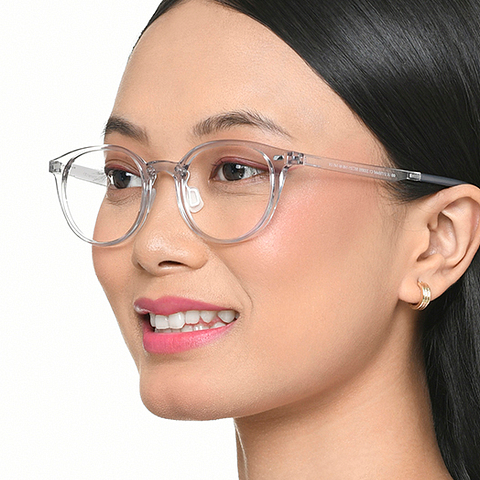 Lenskart Crystal Transparent Full Rim Round right side
