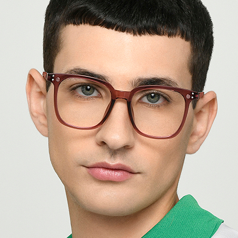 Lenskart Air Online Pink Transparent Full Rim Square right side