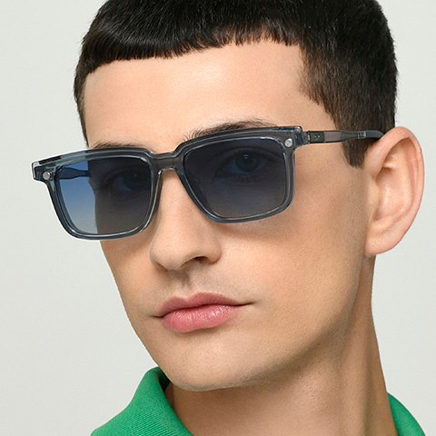 Lenskart Air Blue Transparent Full Rim Rectangle left side Lenskart Air Blue Transparent Full Rim Rectangle left side