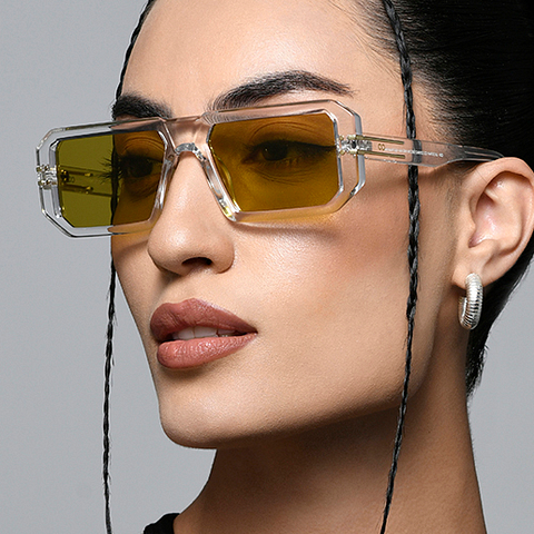 Lenskart Studio Online Crystal Transparent Full Rim Rectangle left side