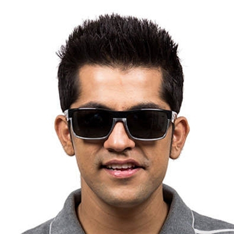 Oakley Black Full Rim Rectangle left side Oakley Black Full Rim Rectangle left side