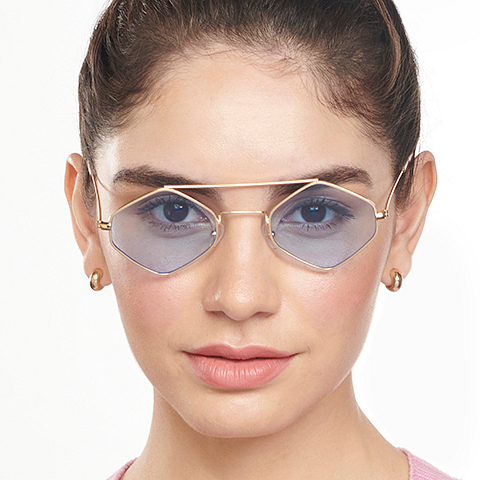 OJOS Gold Full Rim Geometric right side OJOS Gold Full Rim Geometric right side
