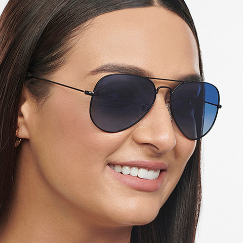 Vincent Chase Polarized Black Full Rim Aviator left side