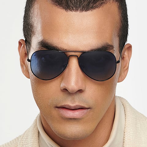 Vincent Chase Polarized Black Full Rim Aviator right side