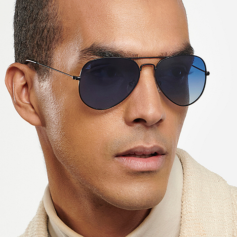 Vincent Chase Polarized Black Full Rim Aviator left side