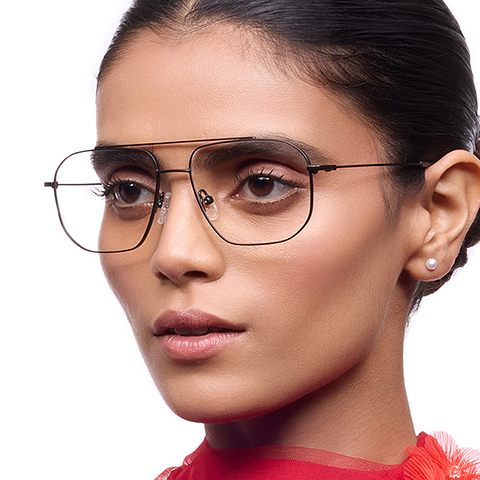 Buy Black Full Rim Geometric Vincent Chase SLEEK STEEL VC