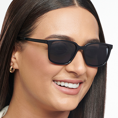 Vincent Chase Polarized Black Full Rim Square left side