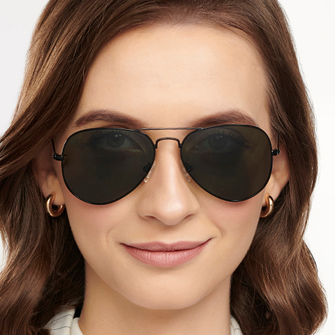 Vincent Chase Polarized Black Full Rim Aviator right side