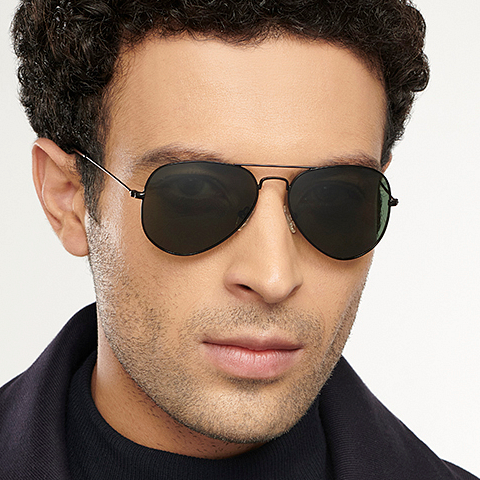 Vincent Chase Polarized Black Full Rim Aviator left side