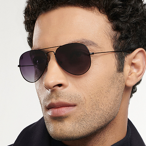 Vincent Chase Polarized Black Full Rim Aviator right side