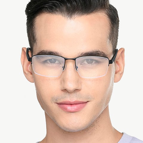 Vincent Chase Online Black Half Rim Rectangle right side