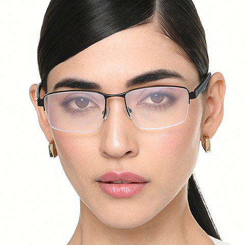 Vincent Chase Online Black Half Rim Rectangle right side