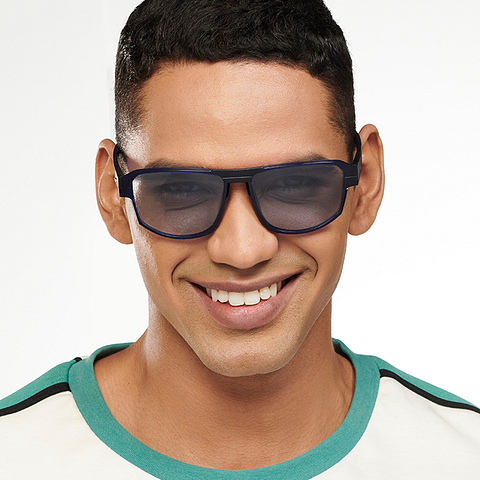 Vincent Chase Polarized Sky Blue Full Rim Square right side Vincent Chase Polarized Sky Blue Full Rim Square right side