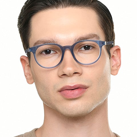 Vincent Chase Online Sky Blue Full Rim Round left side