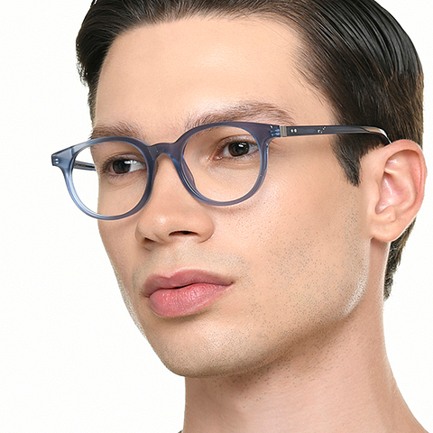 Vincent Chase Online Sky Blue Full Rim Round right side
