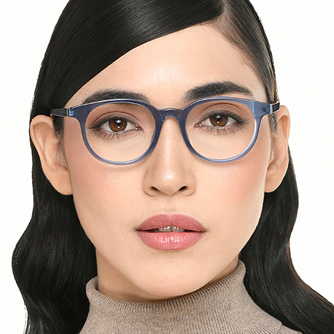 Vincent Chase Online Sky Blue Full Rim Round left side